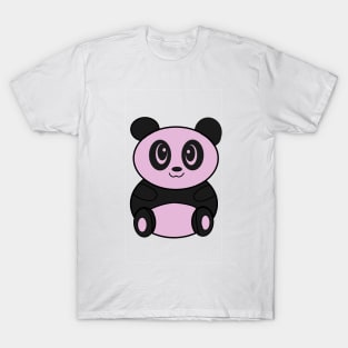 Pink Smiley Panda T-Shirt